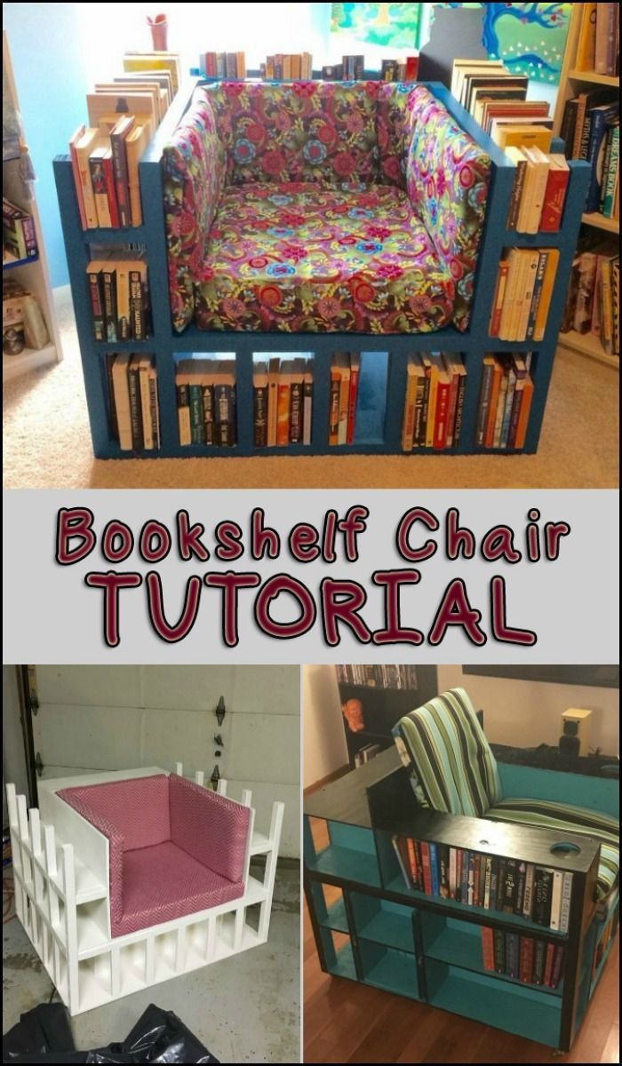 Enjoy a Good Read while Sitting on This DIY Bookcase Chair - Enjoy a Good Read while Sitting on This DIY Bookcase Chair -   17 diy Bookshelf chair ideas