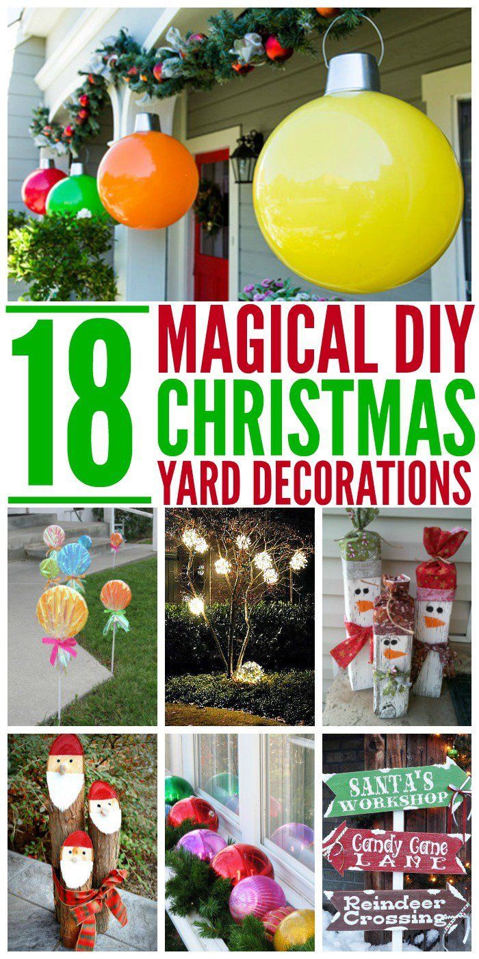 18 Magical Christmas Yard Decorations - 18 Magical Christmas Yard Decorations -   17 diy Christmas Decorations for outside ideas
