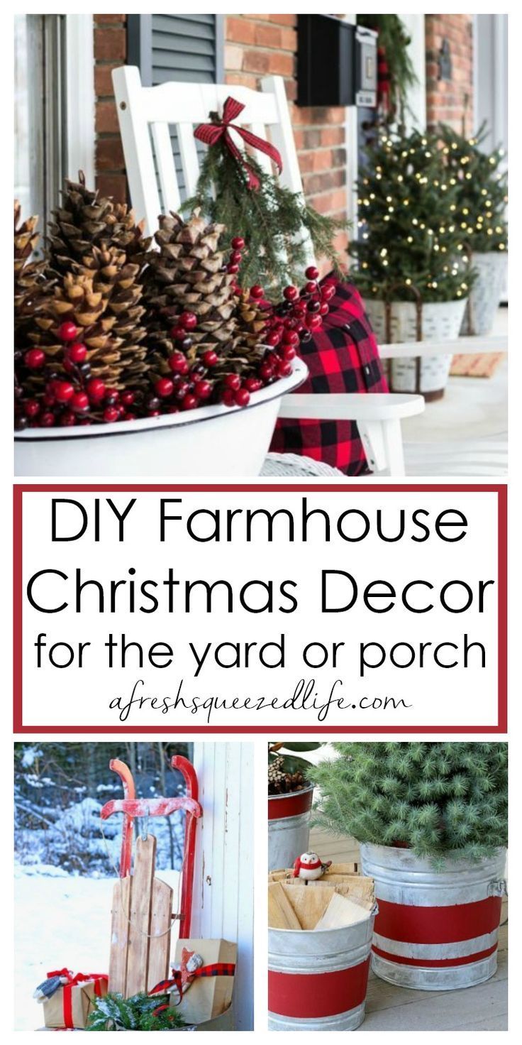 OUTDOOR FARMHOUSE CHRISTMAS DECORATING IDEAS - A Fresh-Squeezed Life - OUTDOOR FARMHOUSE CHRISTMAS DECORATING IDEAS - A Fresh-Squeezed Life -   17 diy Christmas Decorations for outside ideas