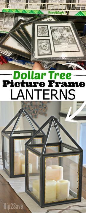 Turn Dollar Store Frames Into a Trendy Decorative Lantern! - Turn Dollar Store Frames Into a Trendy Decorative Lantern! -   17 diy Dollar Tree lantern ideas