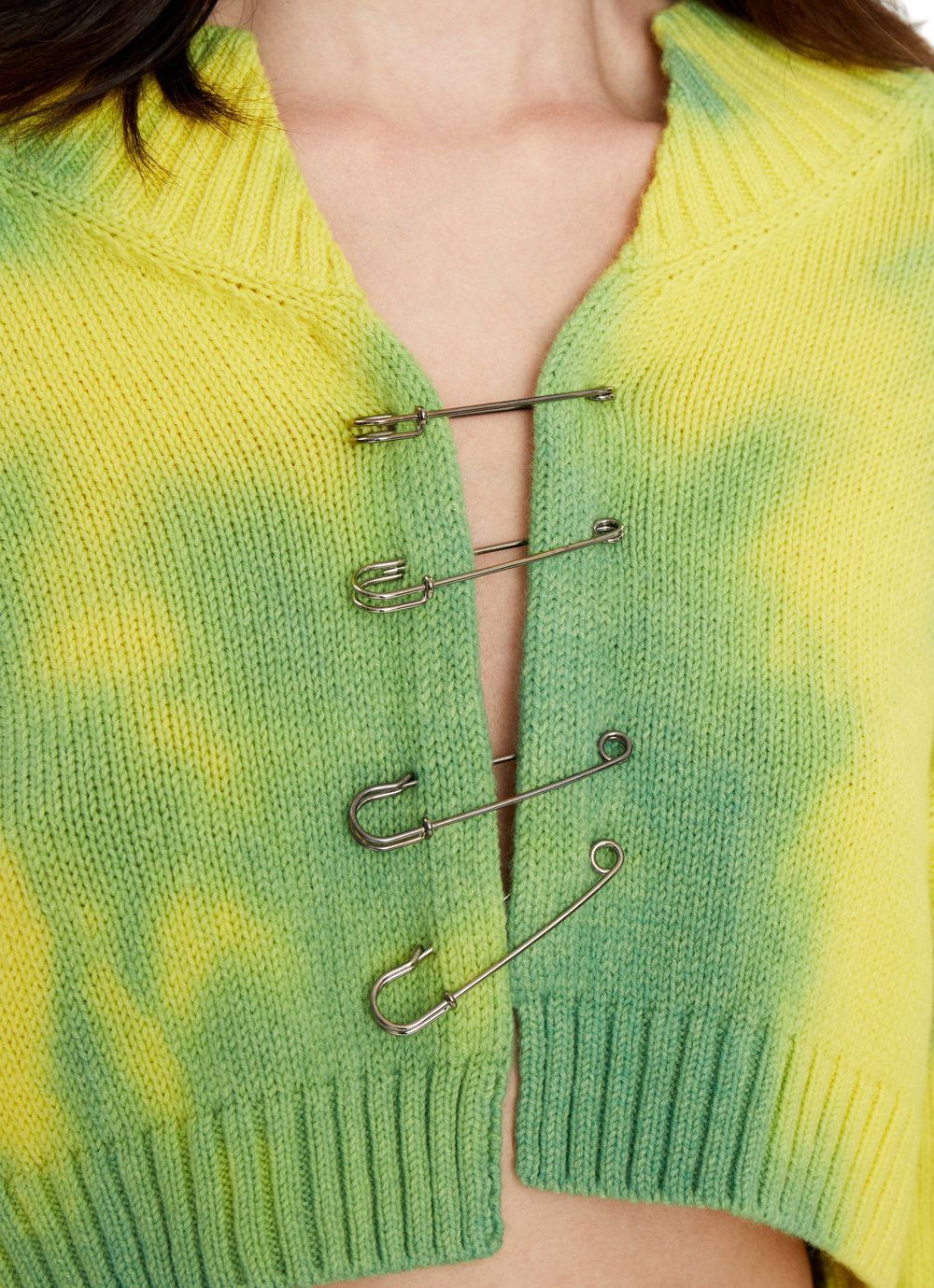 Tie-dye knit safety pin sweater — danielle guizio - Tie-dye knit safety pin sweater — danielle guizio -   17 diy Fashion sweater ideas