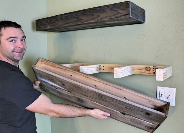 DIY Wood Floating Shelf - DIY Wood Floating Shelf -   17 diy Muebles hombre ideas