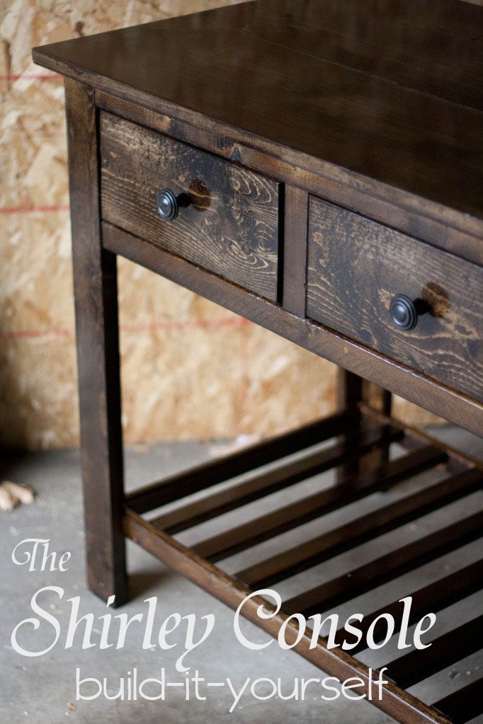 Shirley Console Table Plans - Shirley Console Table Plans -   17 diy Table with drawers ideas
