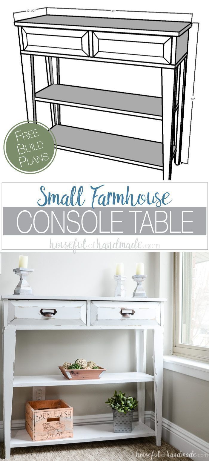 Small Console Table Plans - Small Console Table Plans -   17 diy Table with drawers ideas