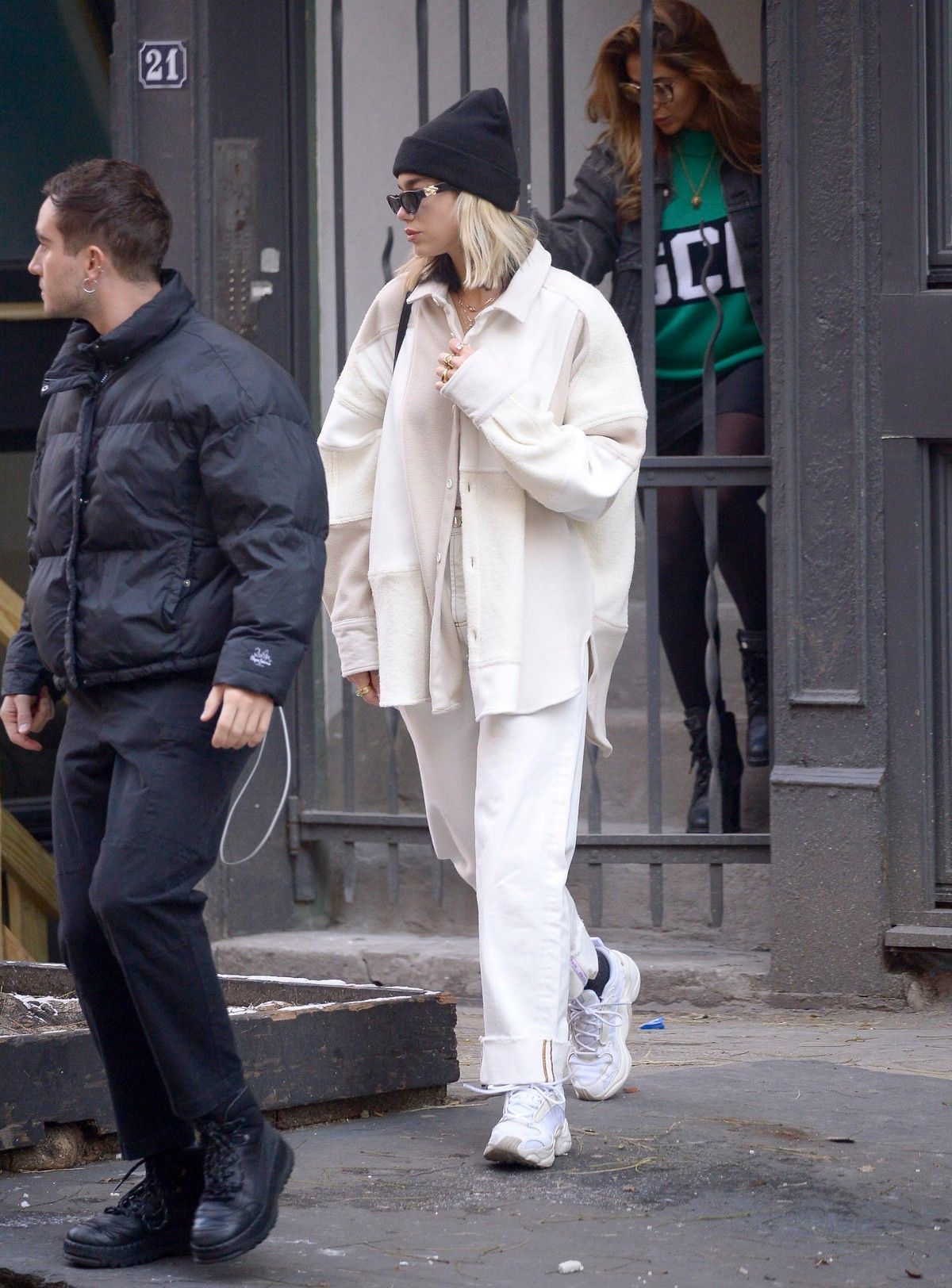Dua Lipa in white outfit out and about in New York City 2019/12/19 - Celebskart - Dua Lipa in white outfit out and about in New York City 2019/12/19 - Celebskart -   17 dua lipa style Street ideas