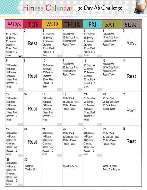 30 Day Ab Challenge For Beginners, Weight Loss Plan, Ab Workout Printable, Workout Plan, Fitness Workout, New Years Resolution - 30 Day Ab Challenge For Beginners, Weight Loss Plan, Ab Workout Printable, Workout Plan, Fitness Workout, New Years Resolution -   17 fitness Challenge women ideas