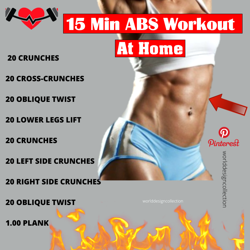 15 Min ABS Workout At Home - 15 Min ABS Workout At Home -   17 fitness Challenge women ideas