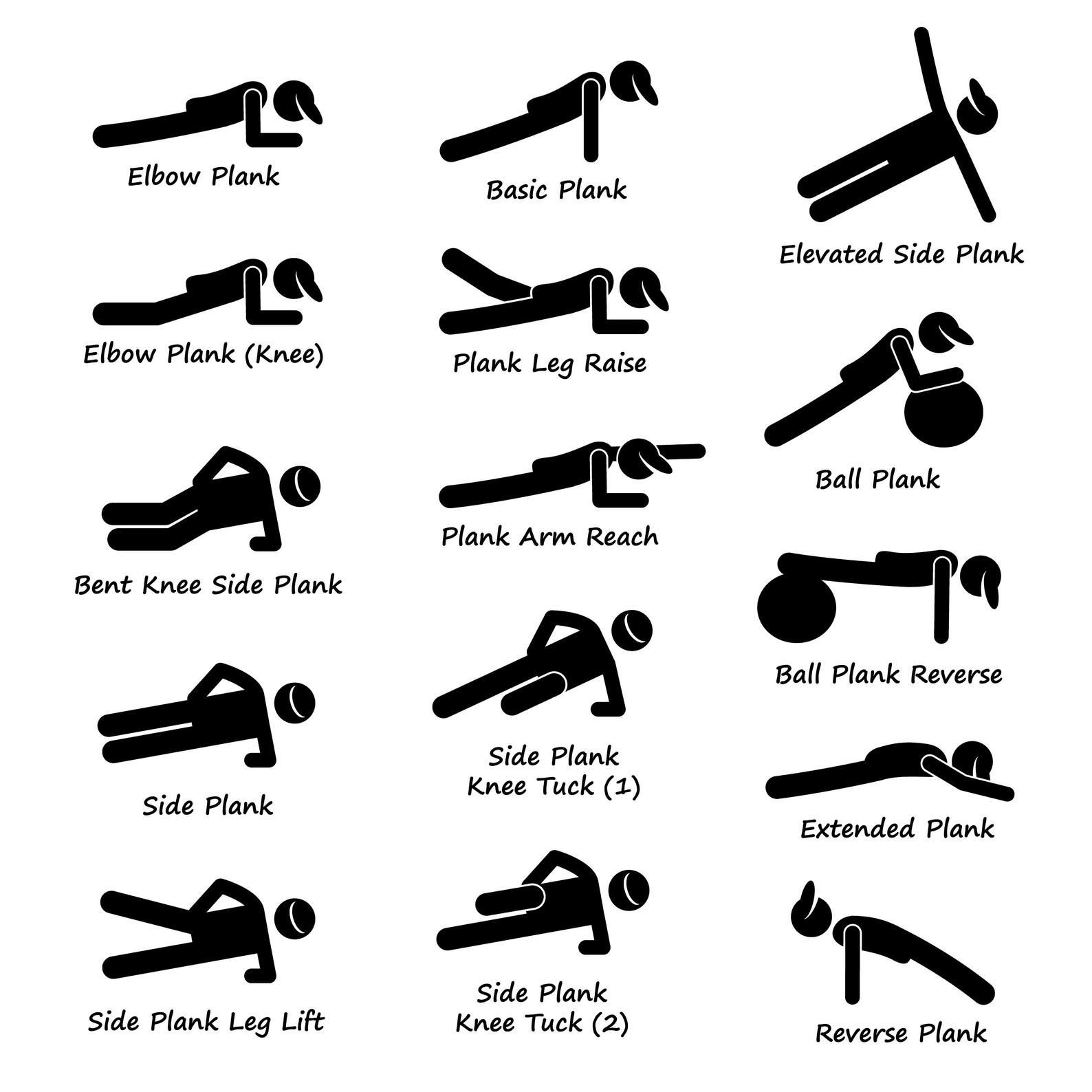 Plank Training Variations Exercise Poses Postures Strength | Etsy - Plank Training Variations Exercise Poses Postures Strength | Etsy -   17 fitness Challenge women ideas