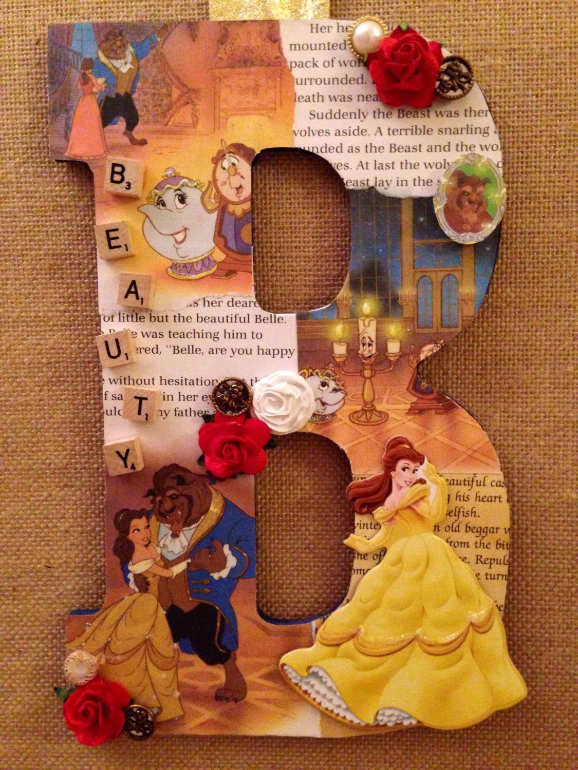 Any Letter in Beauty and the Beast Disney themed wooden | Etsy - Any Letter in Beauty and the Beast Disney themed wooden | Etsy -   18 beauty And The Beast gifts ideas