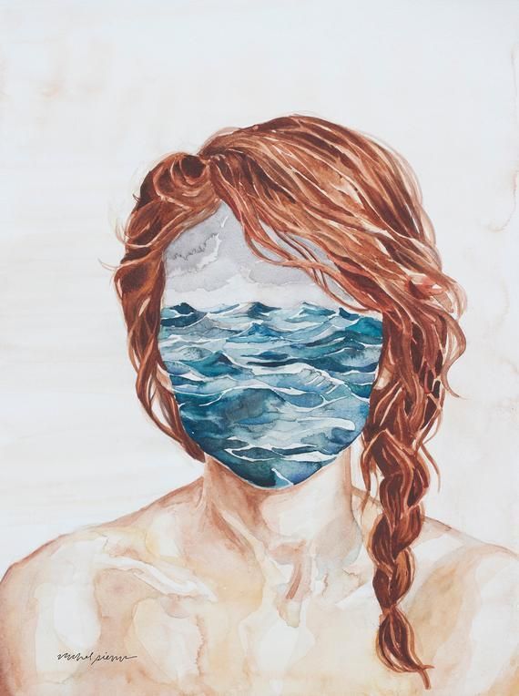 Her Mind & the Sea  |  Fine Art Print - Her Mind & the Sea  |  Fine Art Print -   18 beauty Art artworks ideas