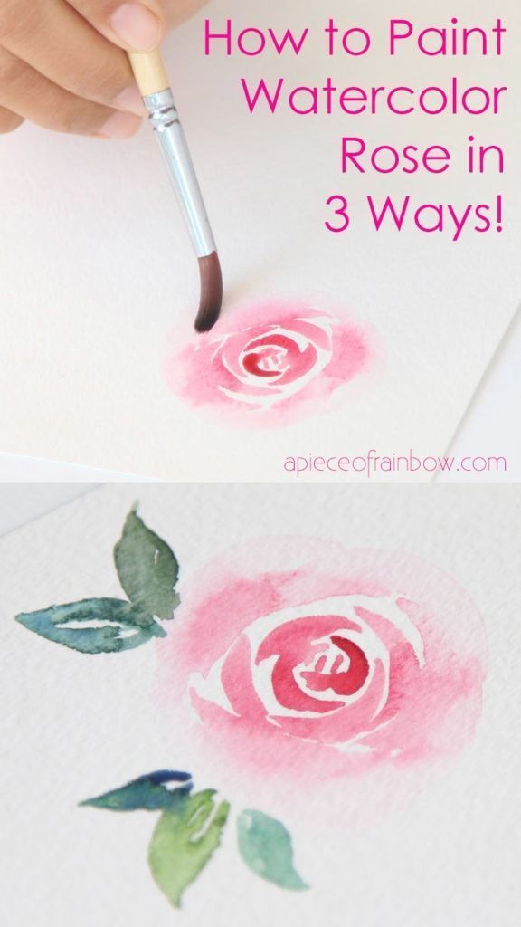 Easy Watercolor Rose 3 Ways! (Best Techniques for Beginners) - Easy Watercolor Rose 3 Ways! (Best Techniques for Beginners) -   18 beauty Art flowers ideas