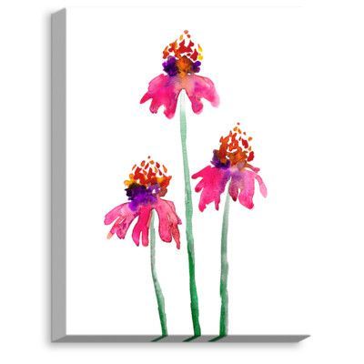 DiaNoche Designs 'Echinacea Flowers' by Brazen Design Studio Painting Print on Wrapped Canvas - DiaNoche Designs 'Echinacea Flowers' by Brazen Design Studio Painting Print on Wrapped Canvas -   18 beauty Art flowers ideas