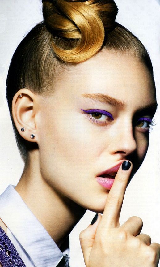 Makeup Fans: Photo - Makeup Fans: Photo -   18 beauty Editorial purple ideas