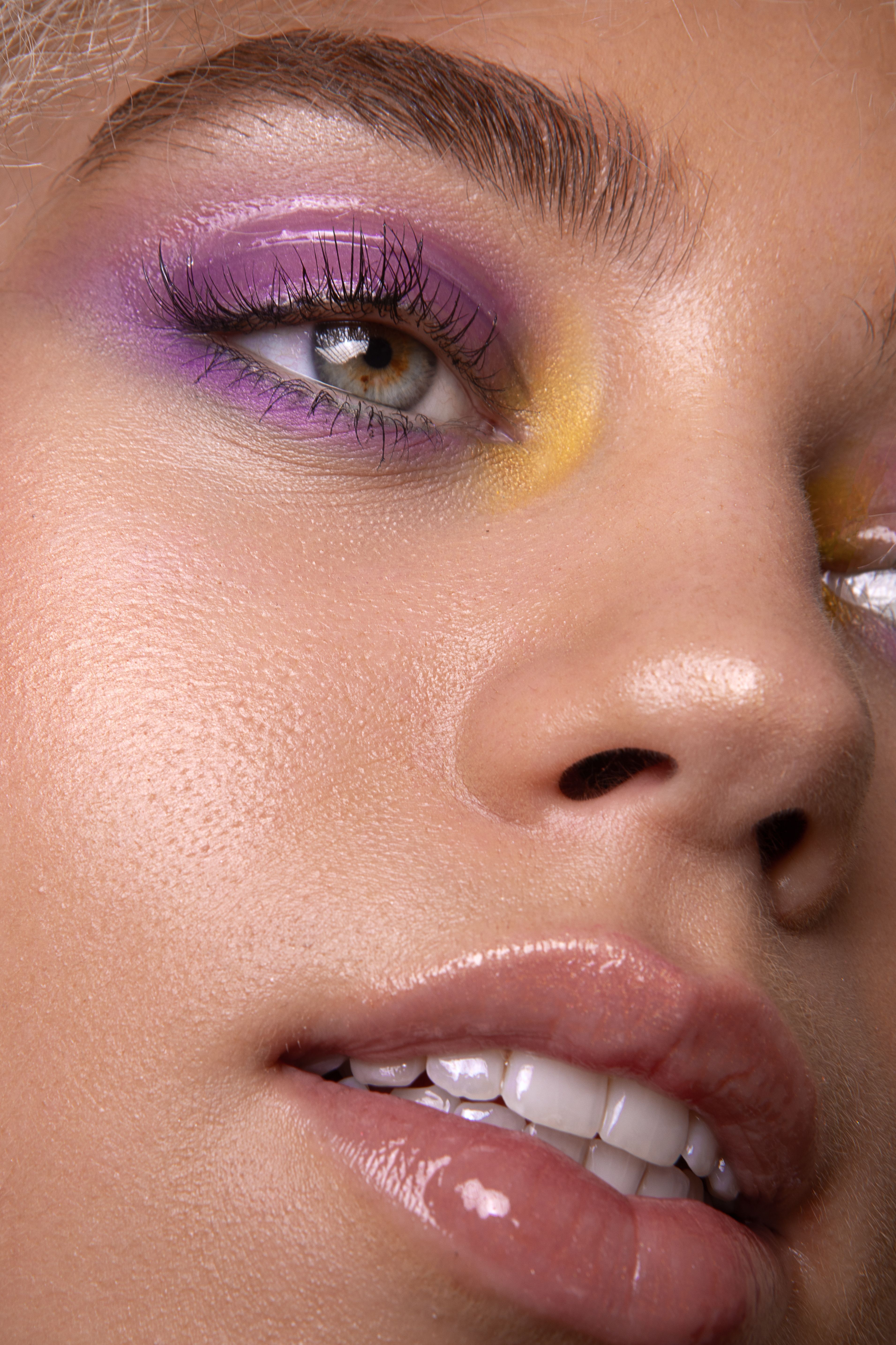 Purple & Yellow Gloss Eyeshadow Makeup Beauty Editorial - Purple & Yellow Gloss Eyeshadow Makeup Beauty Editorial -   18 beauty Editorial purple ideas