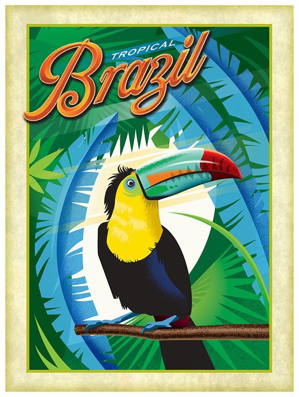 Brazilian Travel Posters - Brazilian Travel Posters -   18 beauty Poster illustration ideas
