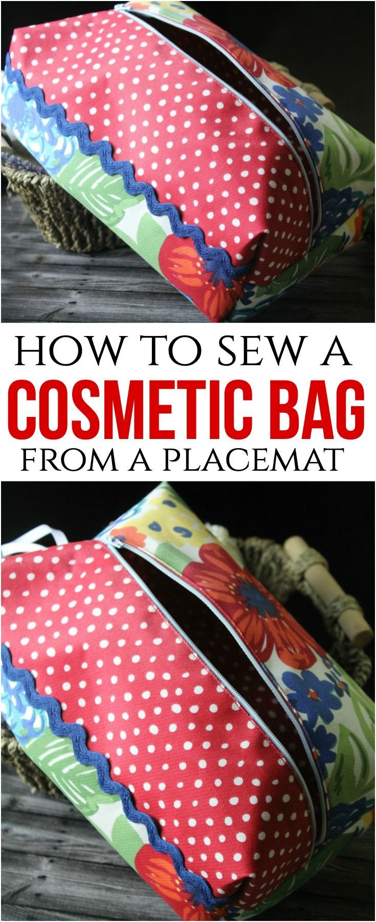 DIY Placemat Cosmetic Bag (SO EASY!) - DIY Placemat Cosmetic Bag (SO EASY!) -   18 diy Bag simple ideas