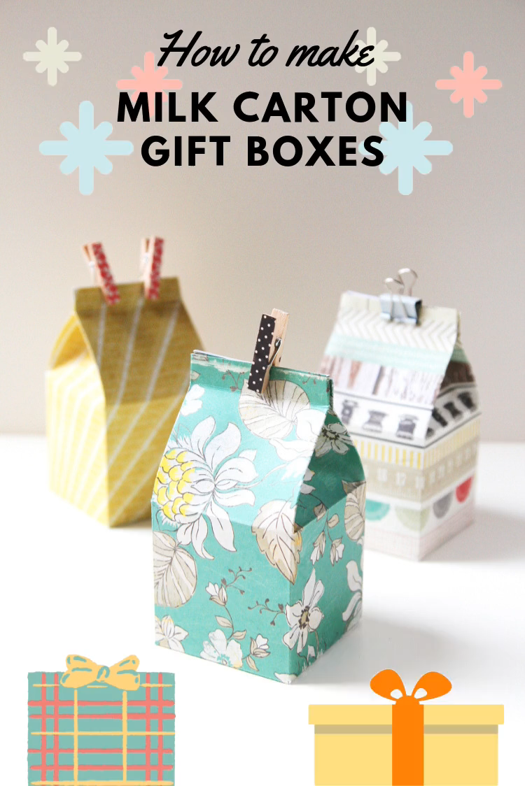 DIY MINI MILK CARTON GIFT BOXES - DIY MINI MILK CARTON GIFT BOXES -   18 diy Box christmas ideas