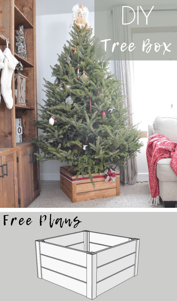 DIY Christmas Tree Stand | - DIY Christmas Tree Stand | -   18 diy Box christmas ideas