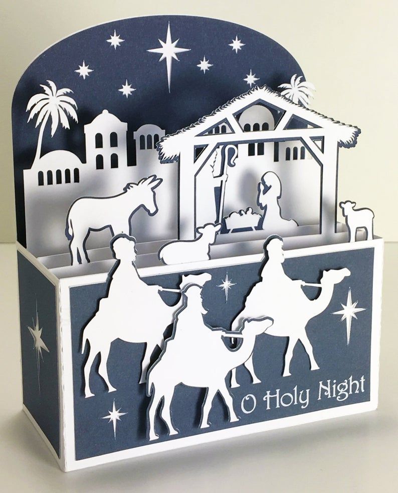 Nativity Christmas Card In A Box 3D SVG - Nativity Christmas Card In A Box 3D SVG -   18 diy Box christmas ideas