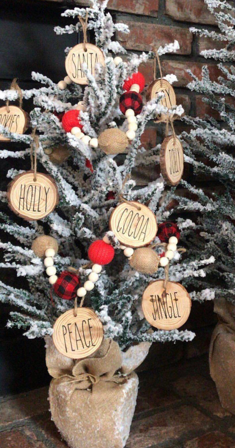 Rae dunn inspired christmas ornaments, gift, wood slice ornaments - Rae dunn inspired christmas ornaments, gift, wood slice ornaments -   18 diy Christmas 2020 ideas