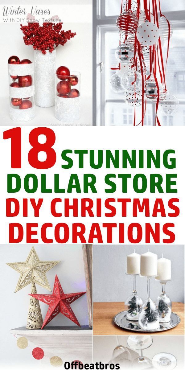18 Stunning DIY Dollar Store Christmas Decoration Ideas - 18 Stunning DIY Dollar Store Christmas Decoration Ideas -   18 diy Decorations cheap ideas