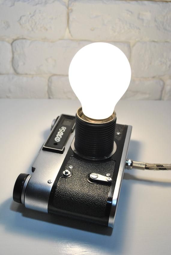 Old Camera Lamp, Upcycled Lamp, Edison Lamp, Desk Lamp, Steampunk Lamp, Industrial Lamp, Vintage Camera, Soviet Camera, slr camera, Retro - Old Camera Lamp, Upcycled Lamp, Edison Lamp, Desk Lamp, Steampunk Lamp, Industrial Lamp, Vintage Camera, Soviet Camera, slr camera, Retro -   18 diy Desk lamp ideas