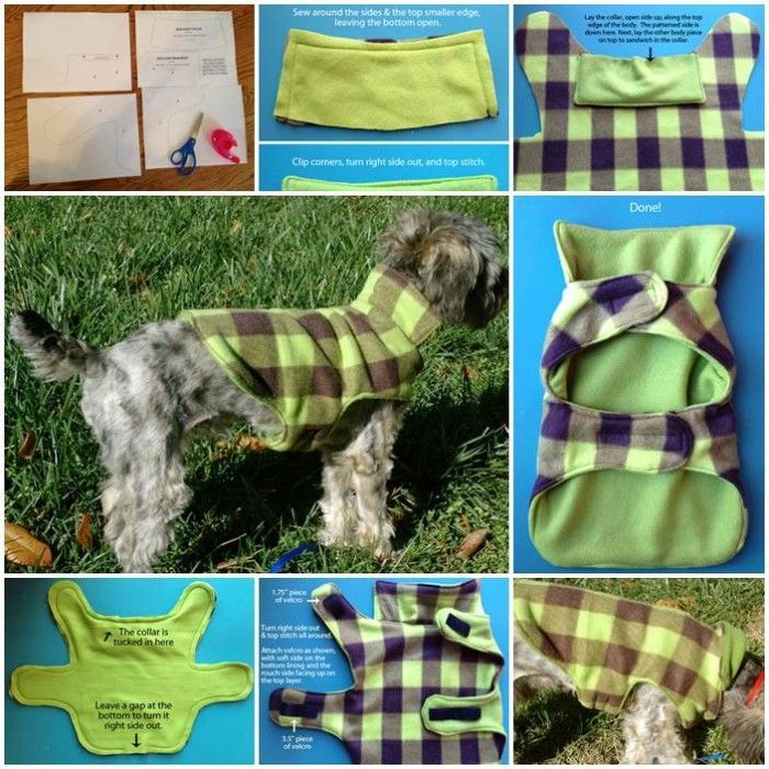 DIY Dog Sweater from a Used Sweater Sleeve - DIY Dog Sweater from a Used Sweater Sleeve -   18 diy Dog coat ideas