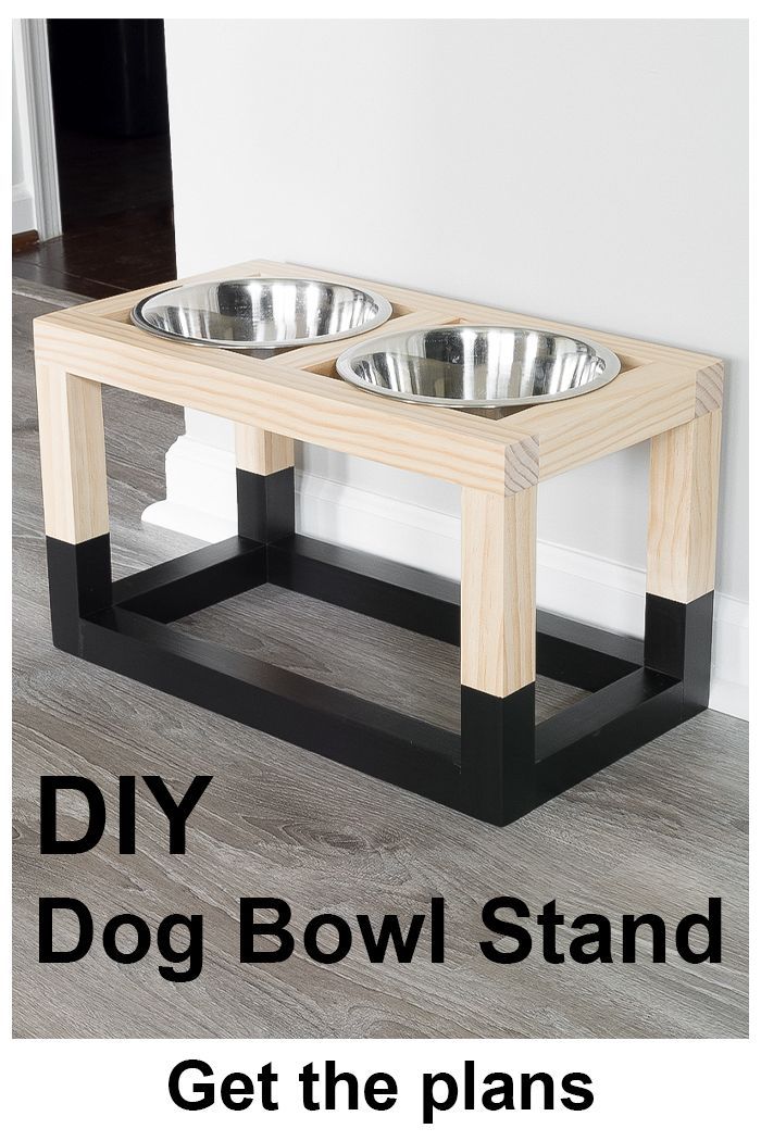 DIY Raised Dog Bowl Stand (with build plans) - DIY Raised Dog Bowl Stand (with build plans) -   18 diy Dog feeder ideas