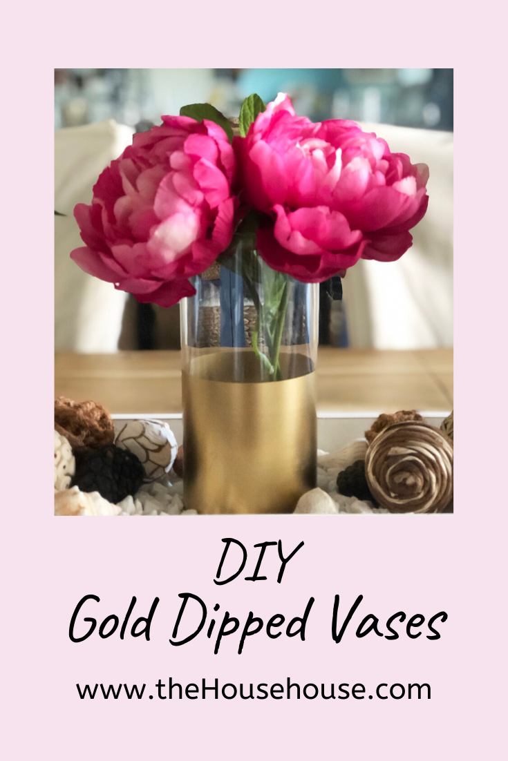 DIY Gold Dipped Dollar Store Vases - DIY Gold Dipped Dollar Store Vases -   18 diy Dollar Tree vase ideas