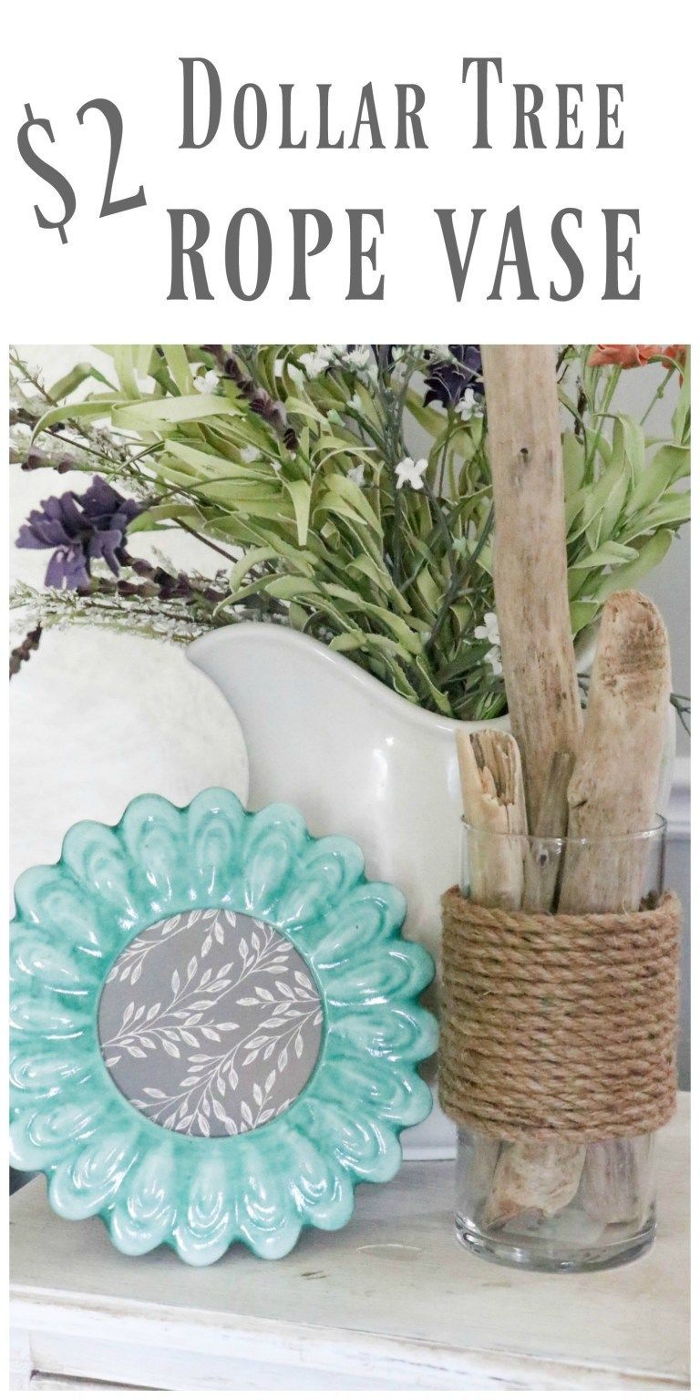 DIY Dollar Tree Rope Vase - A Nautical DIY you are sure to love! - Re-Fabbed - DIY Dollar Tree Rope Vase - A Nautical DIY you are sure to love! - Re-Fabbed -   18 diy Dollar Tree vase ideas