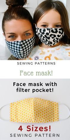 Face Mask with filter pocket Sewing Pattern PDF Mask for kids man wumen Washable Reusable Mask Dust mouth Mask Beginner Easy  project - Face Mask with filter pocket Sewing Pattern PDF Mask for kids man wumen Washable Reusable Mask Dust mouth Mask Beginner Easy  project -   18 diy Face Mask for kids ideas