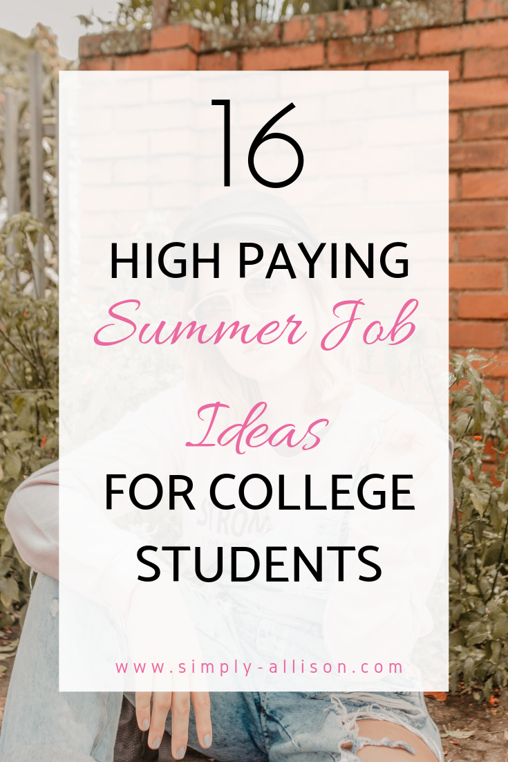 16 Perfect Summer Job Ideas For College Students - Simply Allison - 16 Perfect Summer Job Ideas For College Students - Simply Allison -   18 diy For Teens college students ideas