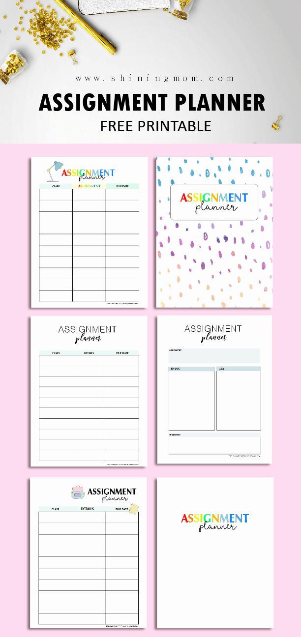 Printable Homework Planner for College Students - Printable Homework Planner for College Students -   18 diy For Teens college students ideas