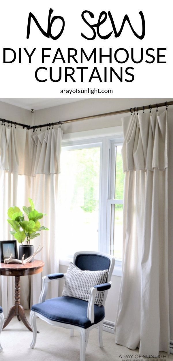 Cheap DIY Farmhouse Drop Cloth Curtains - Cheap DIY Farmhouse Drop Cloth Curtains -   18 diy Home Decor curtains ideas