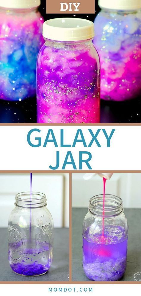 Galaxy Jar DIY Hold the Galaxy Glowing in your hands - Galaxy Jar DIY Hold the Galaxy Glowing in your hands -   18 diy Kids easy ideas