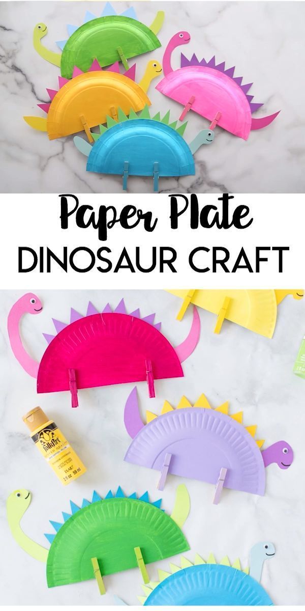 Paper Plate Dinosaur Craft - Paper Plate Dinosaur Craft -   18 diy Kids easy ideas