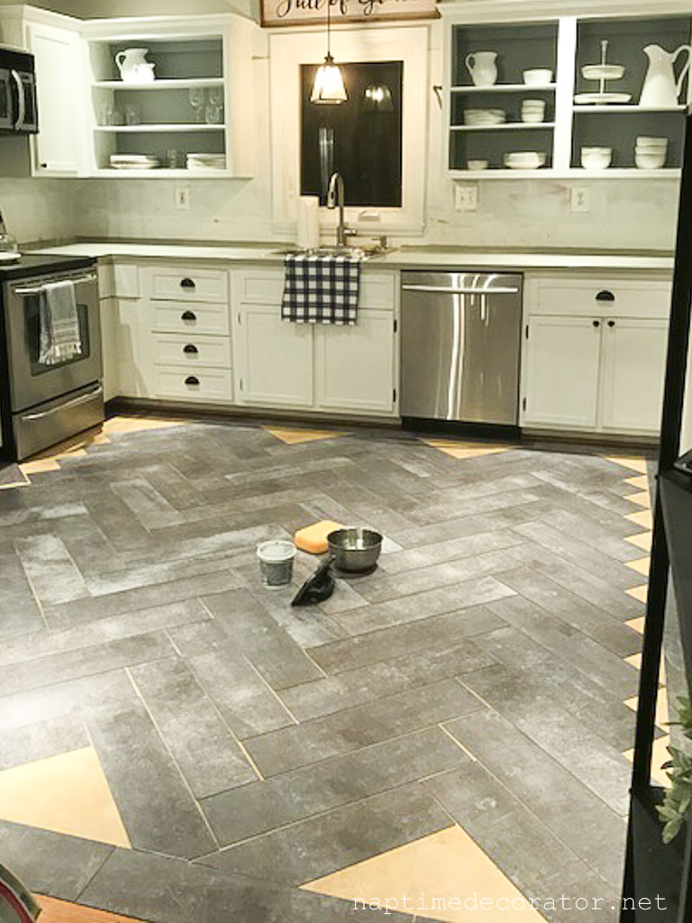 Peel And Stick Floor Tile in the Kitchen: A Gorgeous Budget Friendly DIY! - Peel And Stick Floor Tile in the Kitchen: A Gorgeous Budget Friendly DIY! -   18 diy Kitchen floor ideas