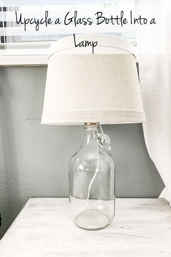 Upcycling a Glass Bottle Into a Lamp - A Bowie Project - Upcycling a Glass Bottle Into a Lamp - A Bowie Project -   18 diy Lamp bottle ideas