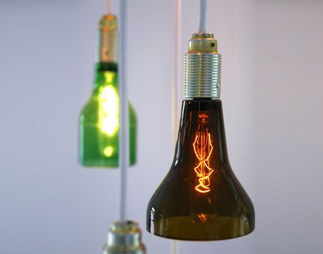 Beer Bottle Pendant Lights - Beer Bottle Pendant Lights -   18 diy Lamp bottle ideas