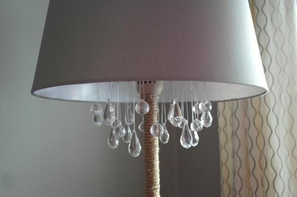 Upcycled DIY Chandelier Lamp - Upcycled DIY Chandelier Lamp -   18 diy Lamp stehlampe ideas