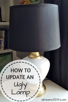 How to Update an Ugly Lamp with Spray Paint - - How to Update an Ugly Lamp with Spray Paint - -   18 diy Lamp stehlampe ideas