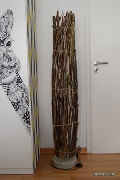 Customize a floor lamp with branches - Customize a floor lamp with branches -   18 diy Lamp stehlampe ideas