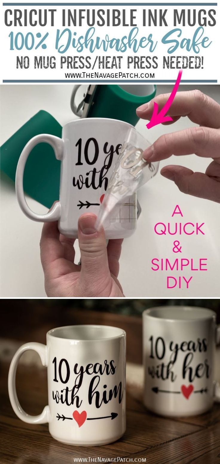DIY Cricut Infusible Ink Valentine's Mugs (No Mug Press Needed!) - DIY Cricut Infusible Ink Valentine's Mugs (No Mug Press Needed!) -   18 diy projects ideas