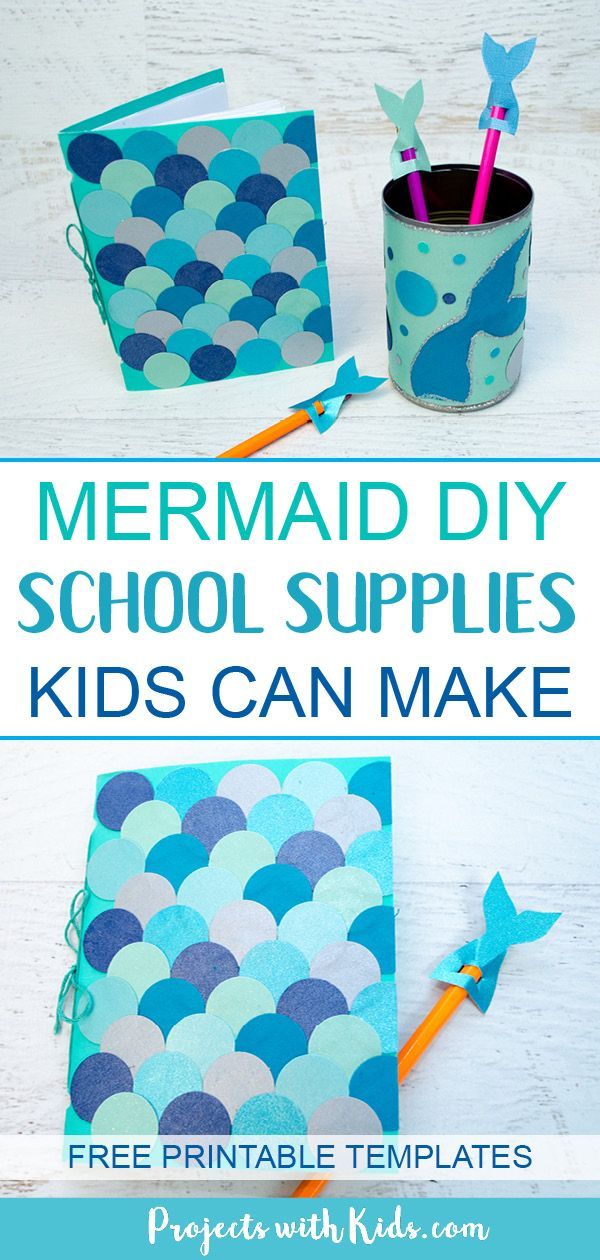 Mermaid DIY School Supplies Kids Can Make - Mermaid DIY School Supplies Kids Can Make -   18 diy School Supplies holder ideas