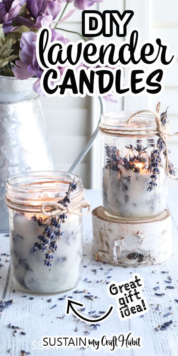 Make your own mason jar candles with lavender - Make your own mason jar candles with lavender -   18 diy simple ideas