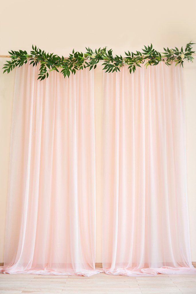 Sheer Backdrop Curtain 2 Panels - Blush - Sheer Backdrop Curtain 2 Panels - Blush -   18 diy Wedding backdrop ideas