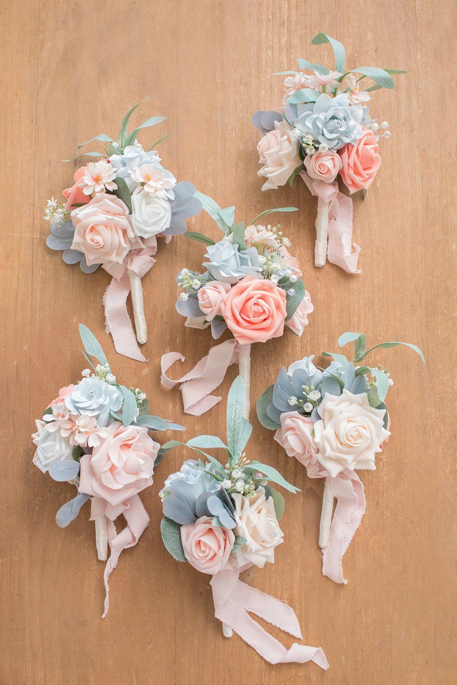 Centerpiece Mini Flower Bouquets (Set of 6) - Pastel Blush - Centerpiece Mini Flower Bouquets (Set of 6) - Pastel Blush -   18 diy Wedding backdrop ideas