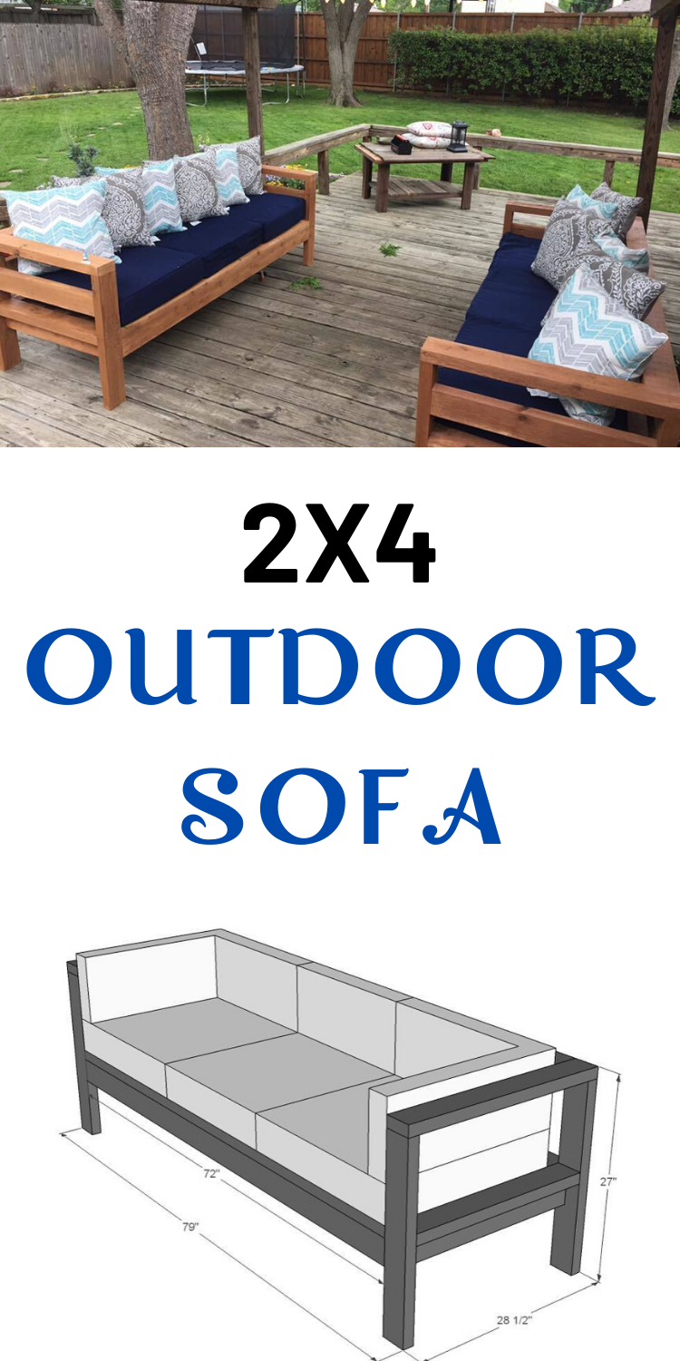 2x4 Outdoor Sofa  | Ana White - 2x4 Outdoor Sofa  | Ana White -   18 house diy Projects ideas