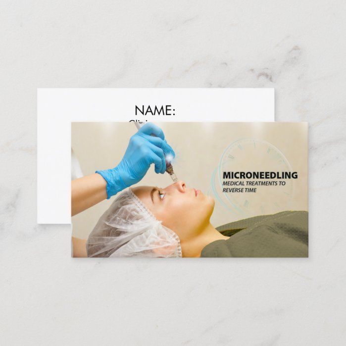 Women getting microneedle skin treatment Business Card - Women getting microneedle skin treatment Business Card -   18 medical beauty Treatments ideas