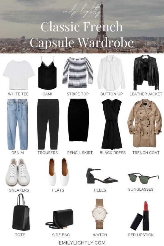 The Classic French Capsule Wardrobe - The Classic French Capsule Wardrobe -   18 style Simple clothes ideas